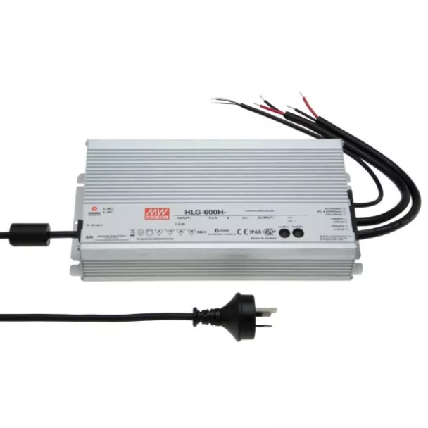 MEAN WELL HLG-600H-24-AUP IP67 24V 600-Watt Waterproof LED Driver